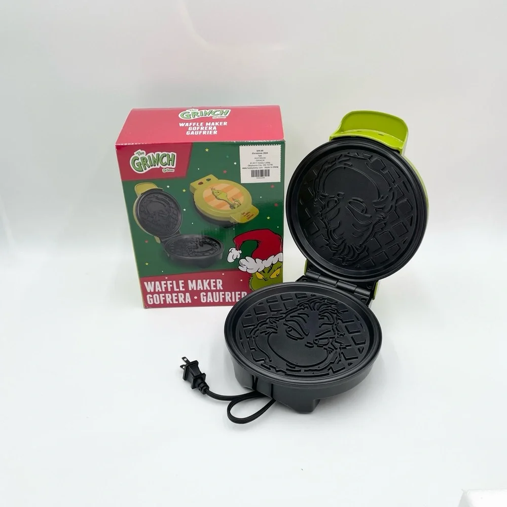 Grinch Waffle Maker Dr Seuss Non-Stick Plates